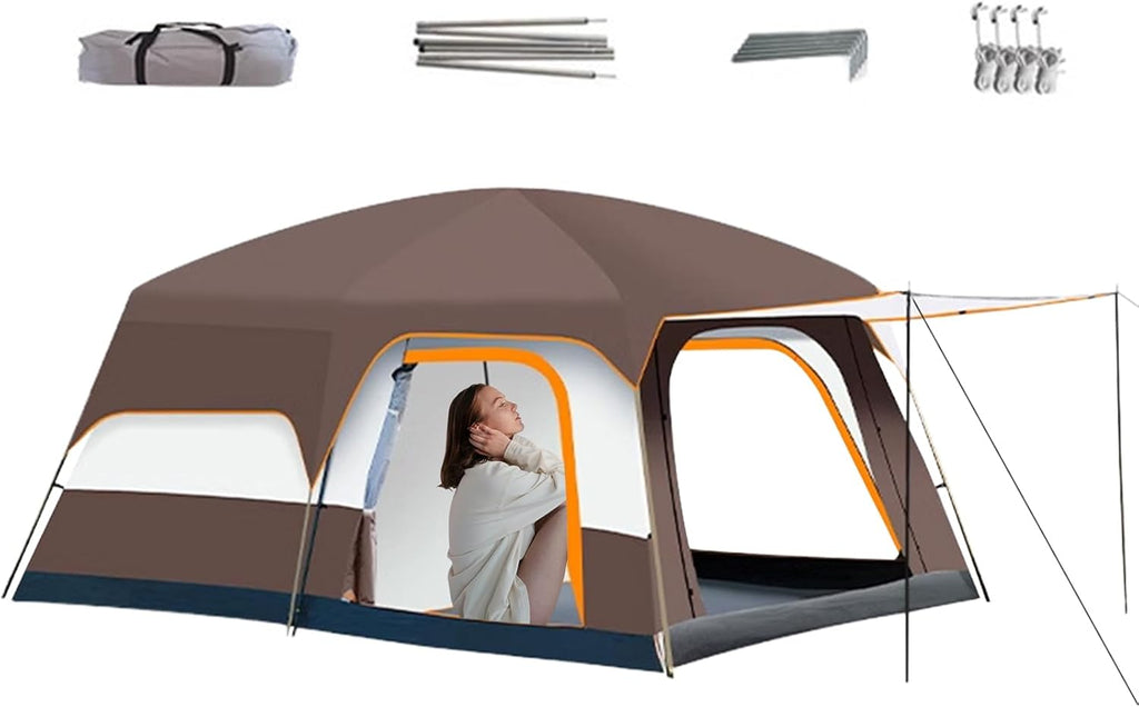 Tente de Camping Familiale - Tentes Cabine avec Chambres Séparées,Abri Résistant aux Intempéries pour Randonnée Festivals Plage Nuits en Extérieur