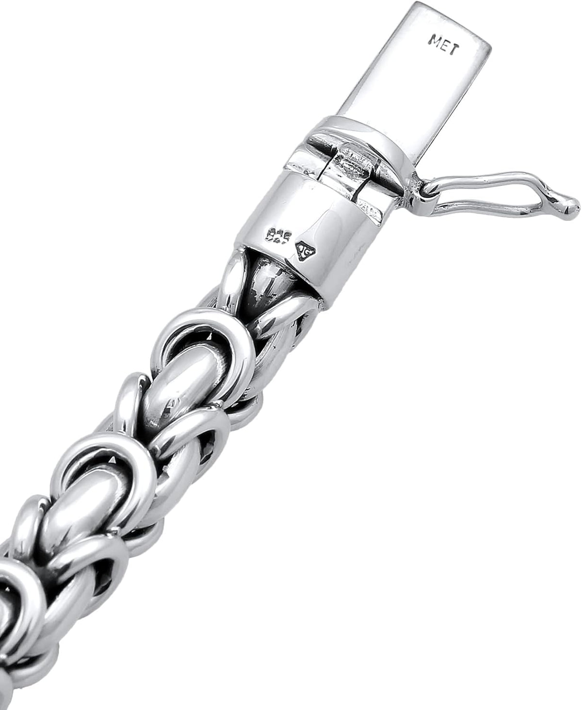 kuzzoi Bracelet Argent 925, Bracelet massif, 7 mm, longueur 19 cm/21 cm/23 cm, dans boîte à bijoux, 335113
