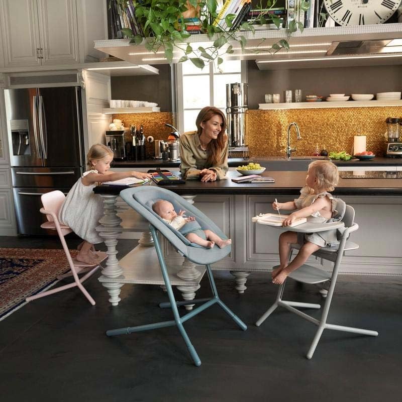 CYBEX Gold LEMO Chaise Haute ; Grandit avec l’Enfant, 3 - 99 ans ; Peut être utilisée dès la naissance grâce à des attaches séparées ; Aluminium / Plastique; Suede Grey