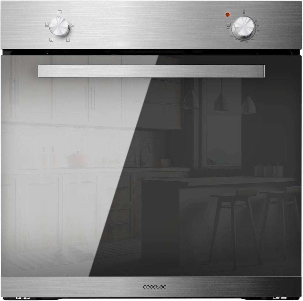 Cecotec Four encastrable Bolero Hexa C126000 Mirror A. 2800 W, capacité de 77 L, 4 fonctions, Steam Assist, Steam EasyClean, Cooling Fan, Triple Vitrage, Classe Énergétique A, Lumière intérieure.