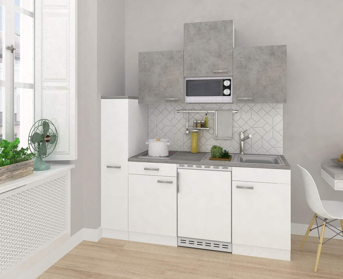 respekta Luis kitchenette, Bois d'ingénierie, Blanc, 180 cm