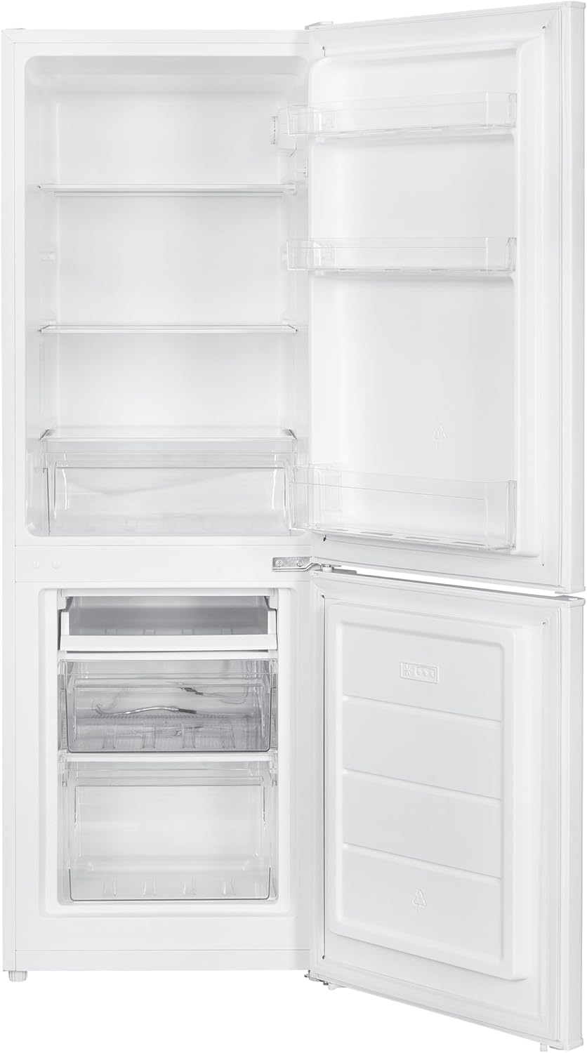GEDTECH Réfrigérateur combiné congélateur bas 173L GCB173WH - Blanc - Hauteur 143cm