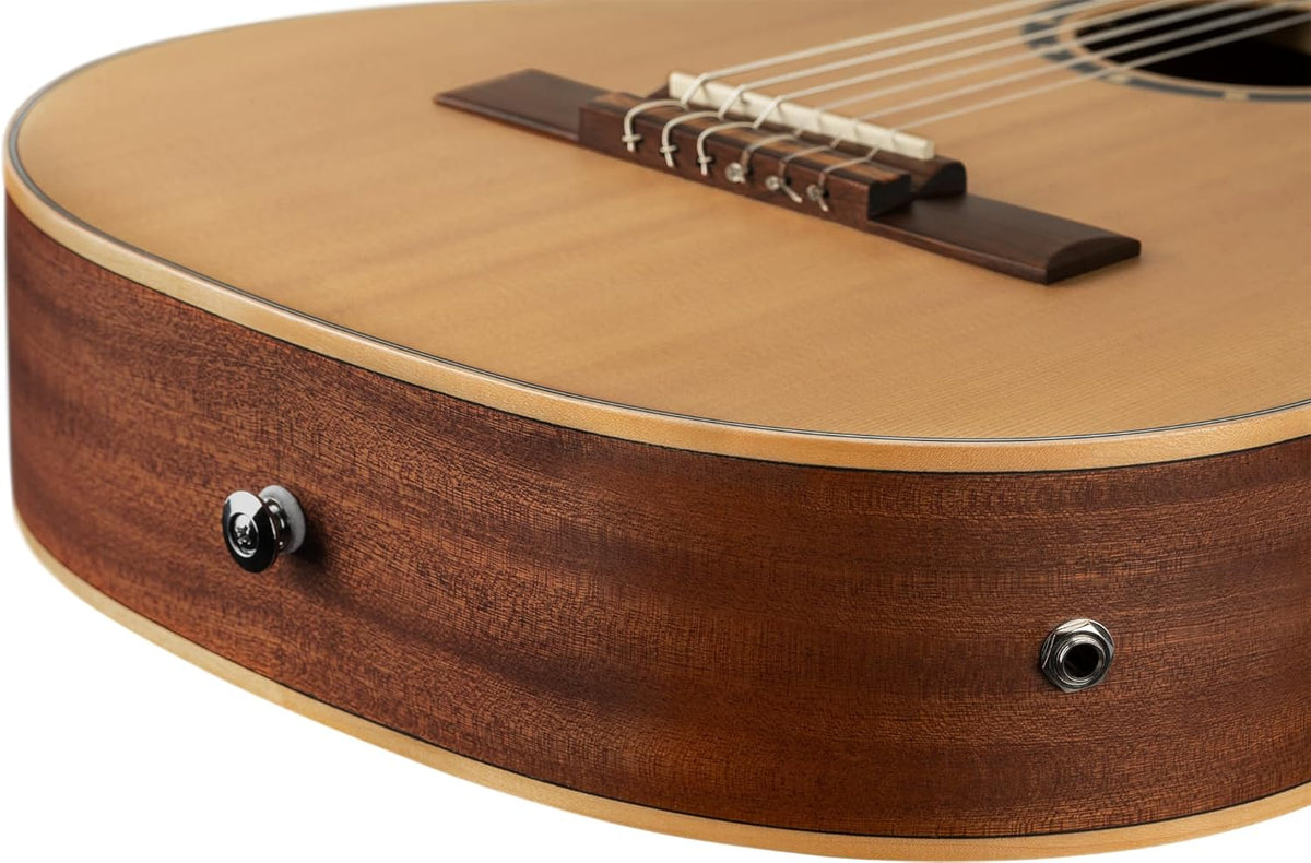 Ortega Guitars Guitare Classique Électro-Acoustique - 3/4 - Family Series - Housse Incluse - Épicéa/Acajou, Naturel RCE125-3/4