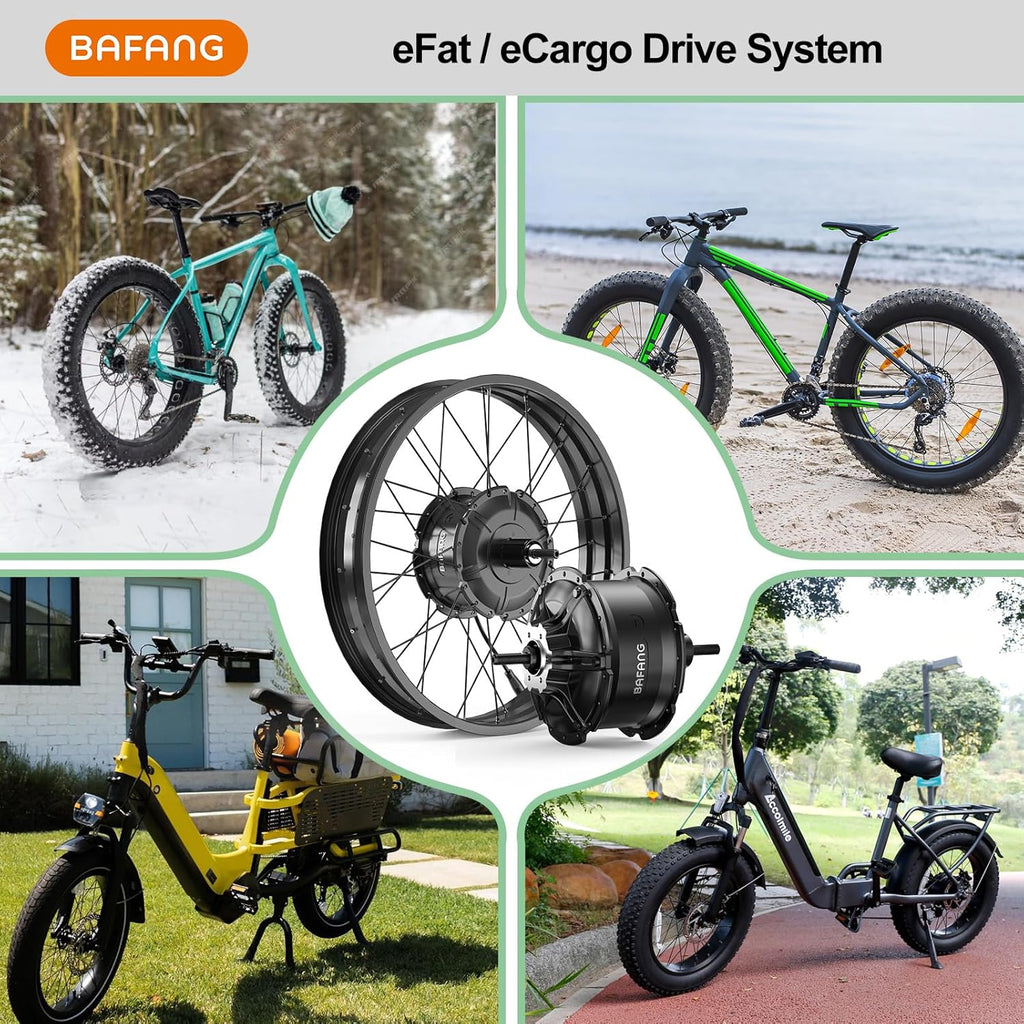 BAFANG 48V 1000W Kit De Conversion Vélo Électrique G062 20-26 Pouces Fat Tire 20x4.0 avec Affichage Optionnel Et 48V Batterie, Kit de Conversion E-Bike