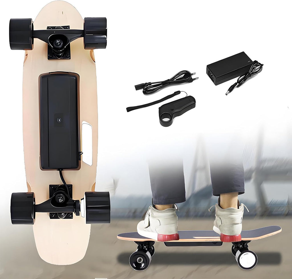 GIZMIT Skateboard électrique pour Adultes, Tout-Terrain, avec télécommande - Vitesse maximale de 24 km/h, autonomie de 13 km, idéal pour Adolescents et Adultes, Conception Robuste