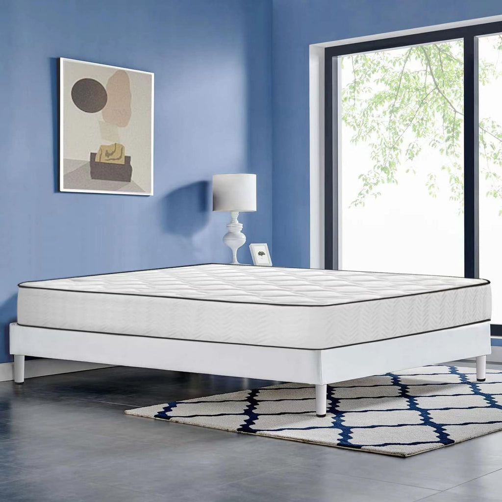 IZTOSS Lit 140x190 avec Sommier Tapissier et Matelas Mémoire de Forme 22cm (L-CD-7)