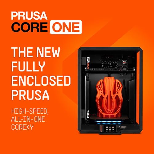 Prusa Core One, imprimante 3D FDM prête à l'emploi, assemblée et testée, Feuilles d'impression Amovibles, Bobine de PLA Prusament de 1 kg Inclus, Taille d'impression 9,8 x 8,6 x 10,6 Pouces