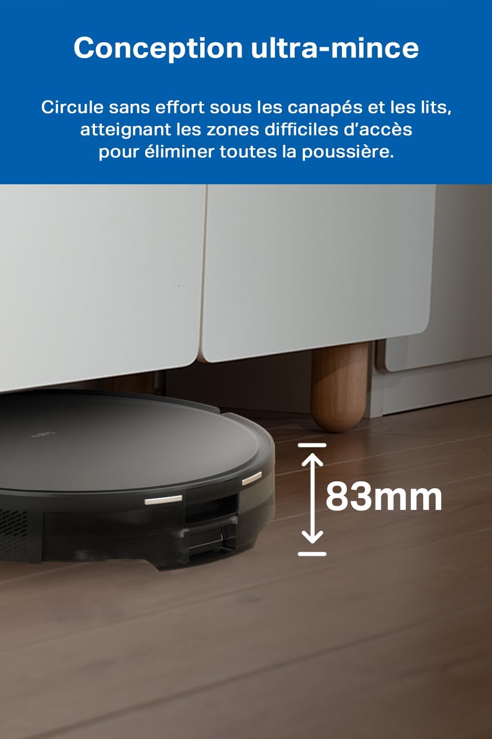Tapo Aspirateur Robot Laveur 2 en 1 RV20Max Plus, Vidage Automatique, Silencieux ultra fin, Ultra puissante de 5300Pa, Navigation LiDAR, Auto-Charge Autonomie 180min, Tapis et Poils d'animaux