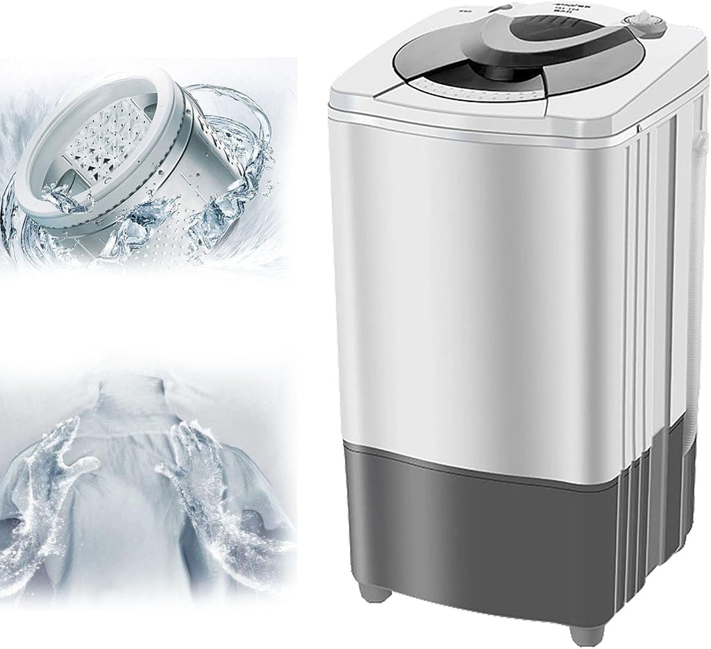 WhAeoy Sécheuse À Essorage, Essoreuse À Économie D'énergie Et D'énergie, Lumière Bleue + 9,5 Kg + Cylindre Intérieur en Acier Inoxydable, Sécheuse À Drainage par Gravité,A