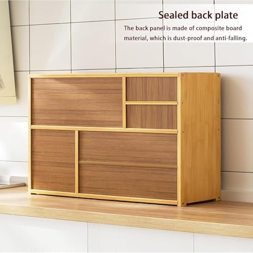 Meuble de rangement de cuisine multifonction avec portes et tiroirs, buffet élégant pour l'organisation de la vaisselle, des épices et des ustensiles, meuble de cuisine peu encombrant