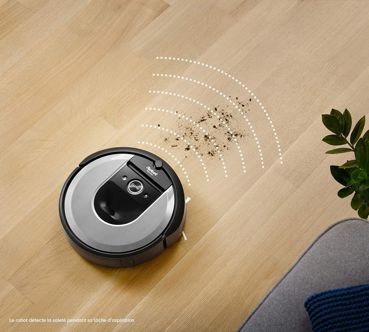 iRobot Roomba i7 (i7156) - Aspirateur Robot connecté - 2 extracteurs en Caoutchouc multisurfaces - Idéal pour Les Animaux - Cartographie, mémorise et s'adapte à Votre Domicile