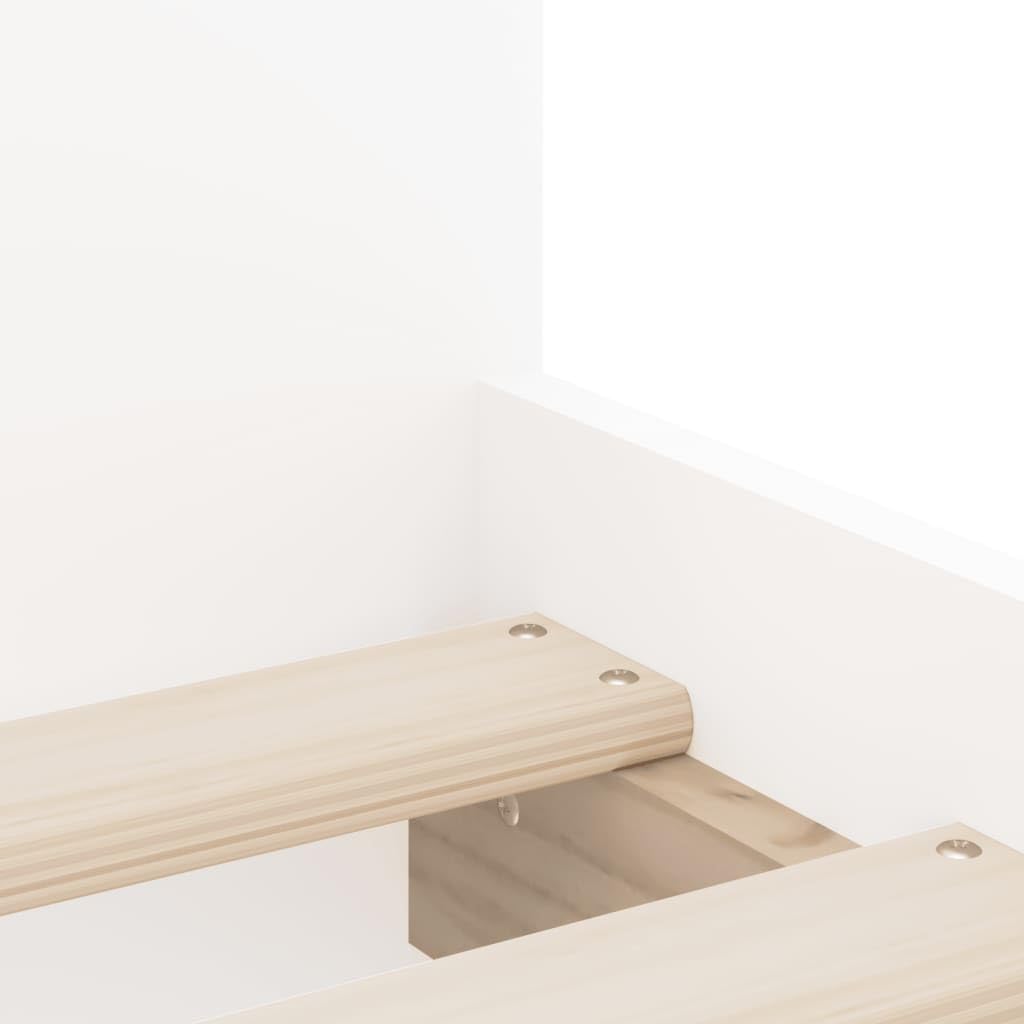 vidaXL Cadre de Lit avec Tiroirs, Lit Simple avec Sommier à Lattes, Lit Adulte de Chambre, Moderne, Blanc 90x190 cm Bois d'Ingénierie
