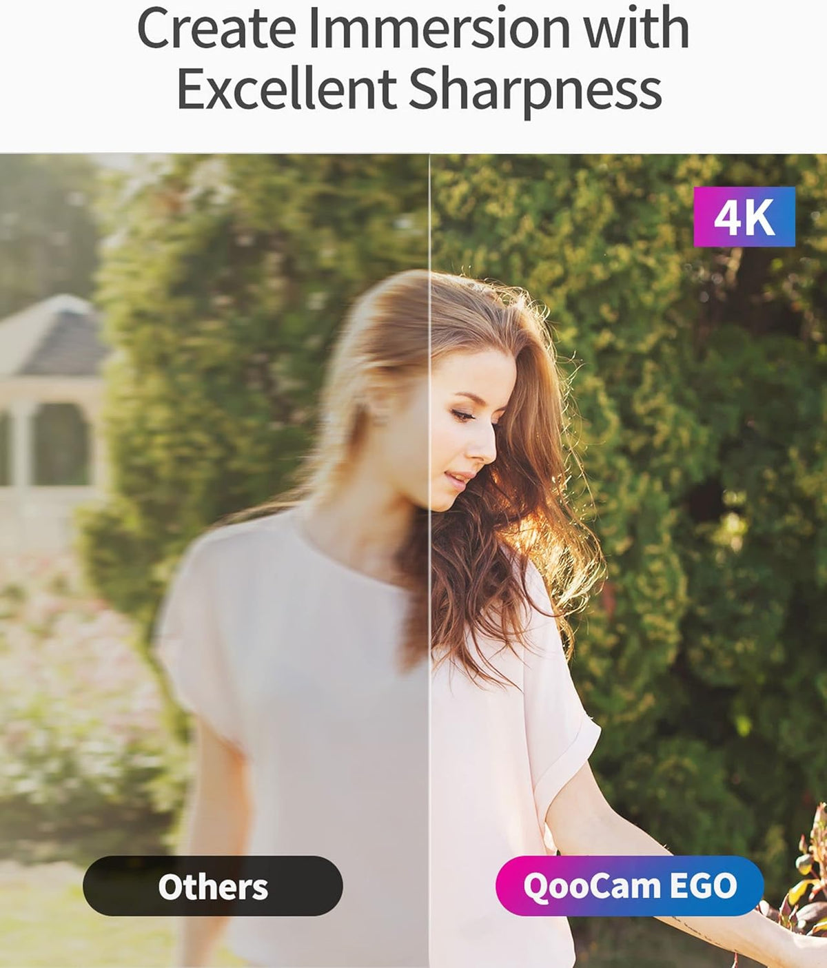 KanDao QooCam Ego - Caméra 3D intégrée avec visionneuse, vidéos 4K, Affichage stéréoscopique instantané, idéale pour Les Voyages, Les fêtes, Appareil VR, Appareil Photo Noir et visionneuse 3D Rouge.