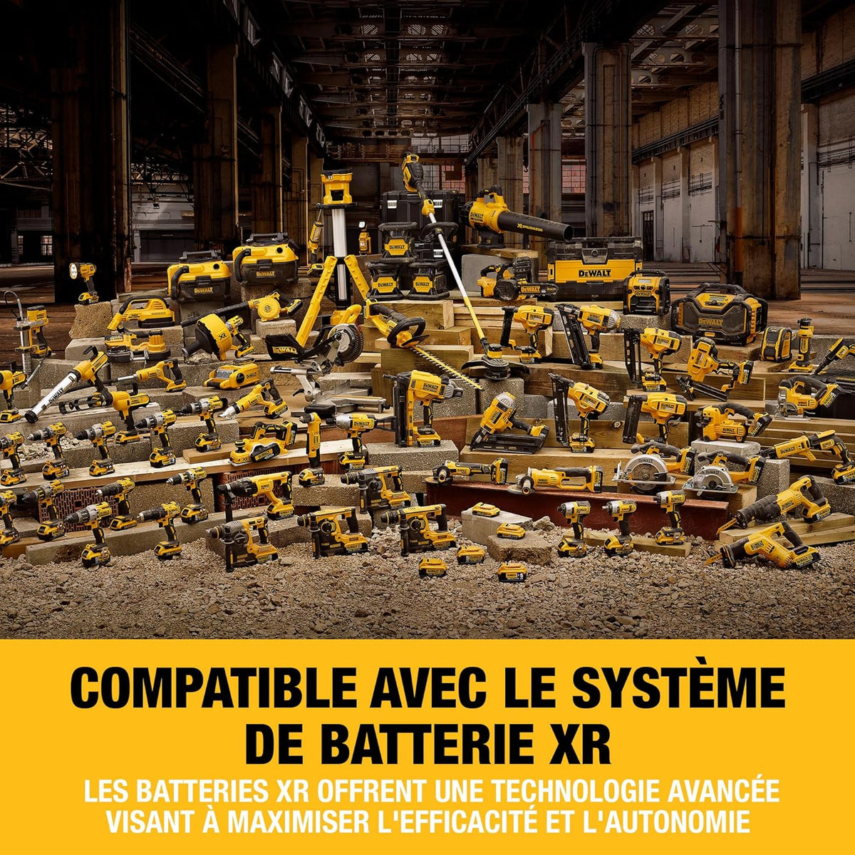 Meuleuse d'angle Brushless XR 18V 125mm, à interrupteur à palette, avec poignée latérale et coffret TSTAK, livré sans batterie, DCG406NT-XJ