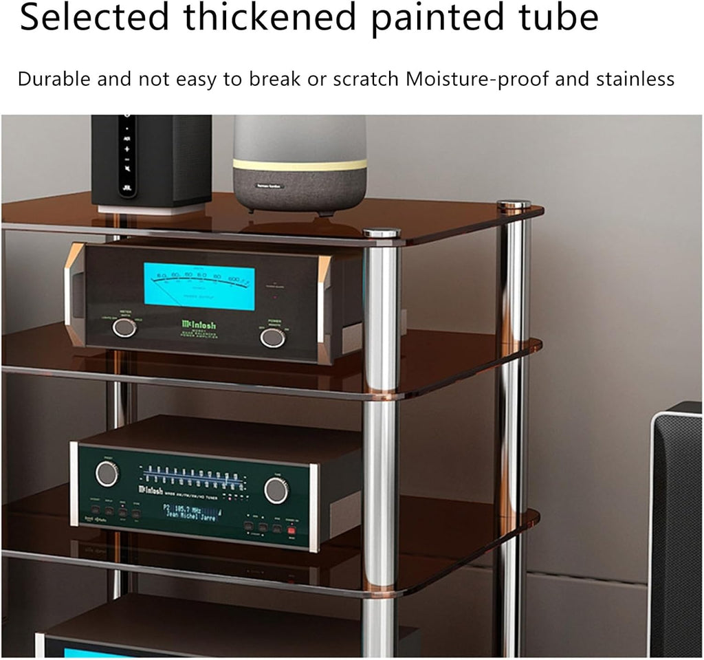 Meuble TV d'angle - Meuble de rangement pour équipement audio, petit meuble multimédia pour chaîne hi-fi et home cinéma, support multimédia pour appareils électroniques, meuble TV avec étagè