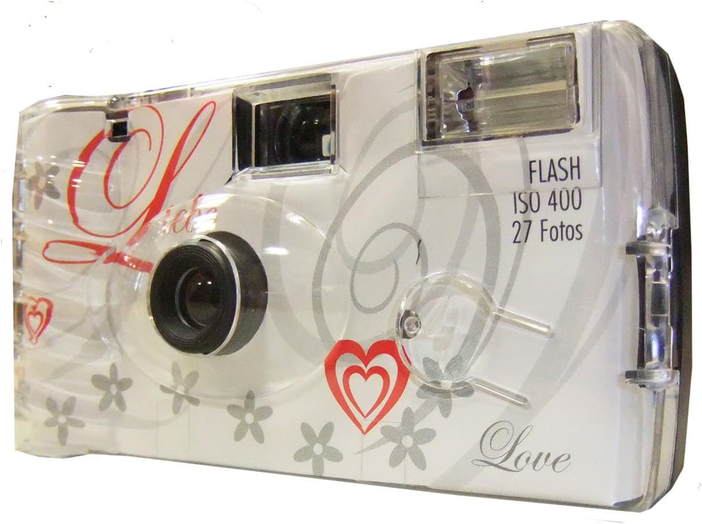 TopShot Lot de 12 appareils Photo jetables pour 27 Photos avec Flash Blanc