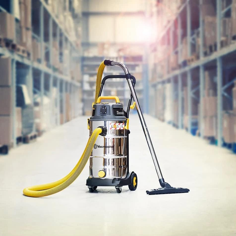 Vacmaster VK1638SWC 1600W 38L Industriel Aspirateur Eau et poussière avec HEPA 13 Filtration Acier Inoxydable Aspirateur Sec et Humide
