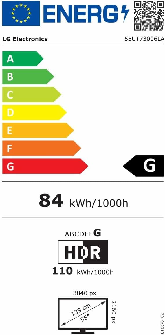 LG TV LED 2024 | 55UT73 | 55 Pouces | UHD | Processeur α5 gen 7 AI 4K, Noir