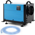 RELAX4LIFE Déshumidificateur Commercial 59L/J, Déshumidificateur Électrique avec Minuterie 24H et Mode Silencieux, Dégivrage Automatique, Tuyau de Drainage pour Maison Cave (59L/J,Bleu)