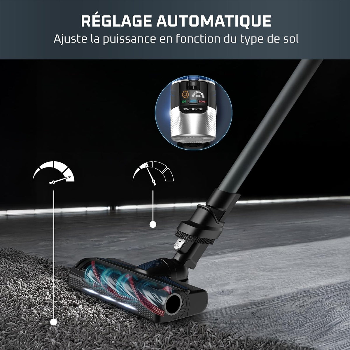 Rowenta X-Force Flex 9.60 Aqua Aspirateur balai Laveur sans fil, Aspire et Lave Simultanément, Puissant 100AW, Ultra Léger, Autonomie 45min RH20C2WO