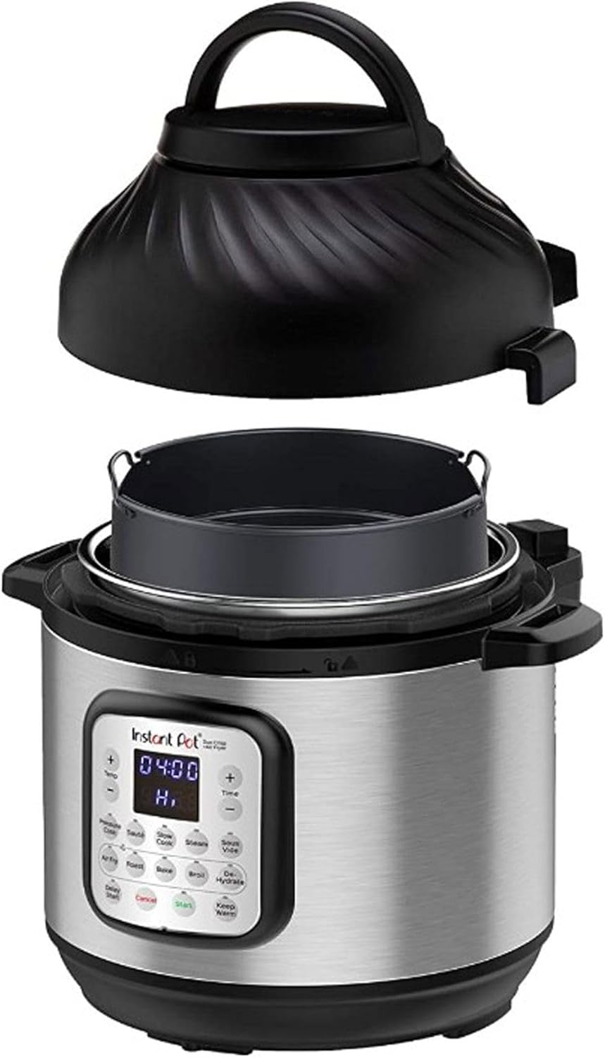 Instant Pot Multicuiseur 11 en 1 Duo Crisp + Air Fryer, 8 L : autocuiseur, friteuse à air, mijoteuse, cuiseur à vapeur, machine sous vide, déshydrateur avec gril, réchaud et fonctions de cuisson
