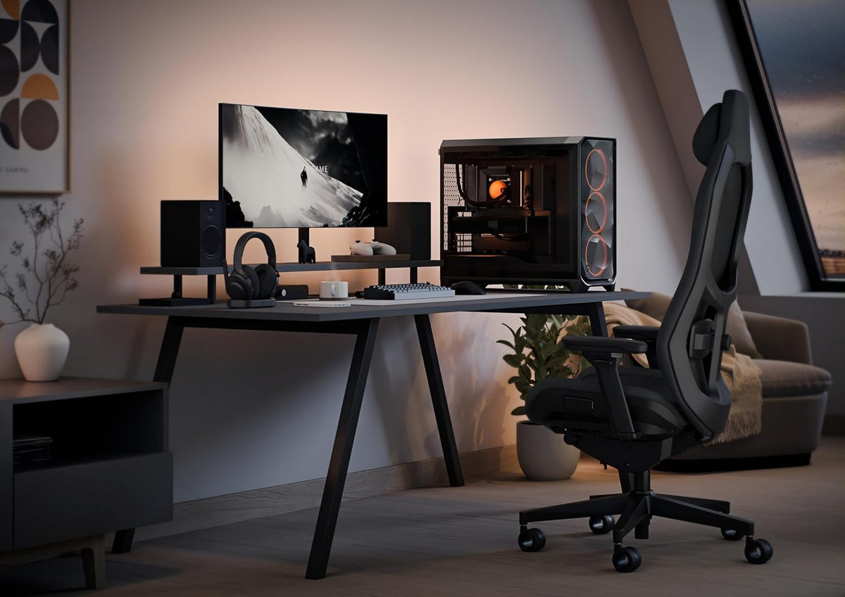 Fractal Design Meshify 3 XL Black RGB - Grand boîtier PC Gaming avec Verre trempé et Ventilation élevée, intérieur spacieux, 3 Ventilateurs ARGB, Support E-ATX, GPU 512mm