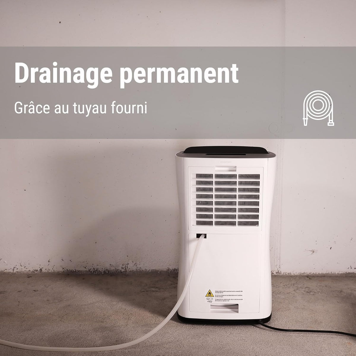 Theo le Déshumidificateur de Stadler Form, 10 Litres / 24 Heures, Design Élancé, Hygrostat pour Une Déshumidification Précise, Contre l'Humidité et la Moisissure, 30. 5 X 51,6 X 21,6 Cm, Blanc