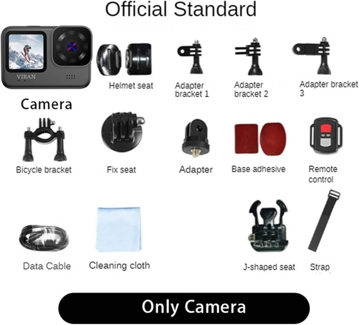 WAFOHSR Caméra d'action Anti-secousse WiFi 4K/60FPS V9 avec Écran De Télécommande Sport Grand Angle Étanche Haute RéSolution XJ-V9
