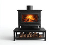 Poêle à bois acier 82x54x88 cm - noir - chauffage domestique traditionnel