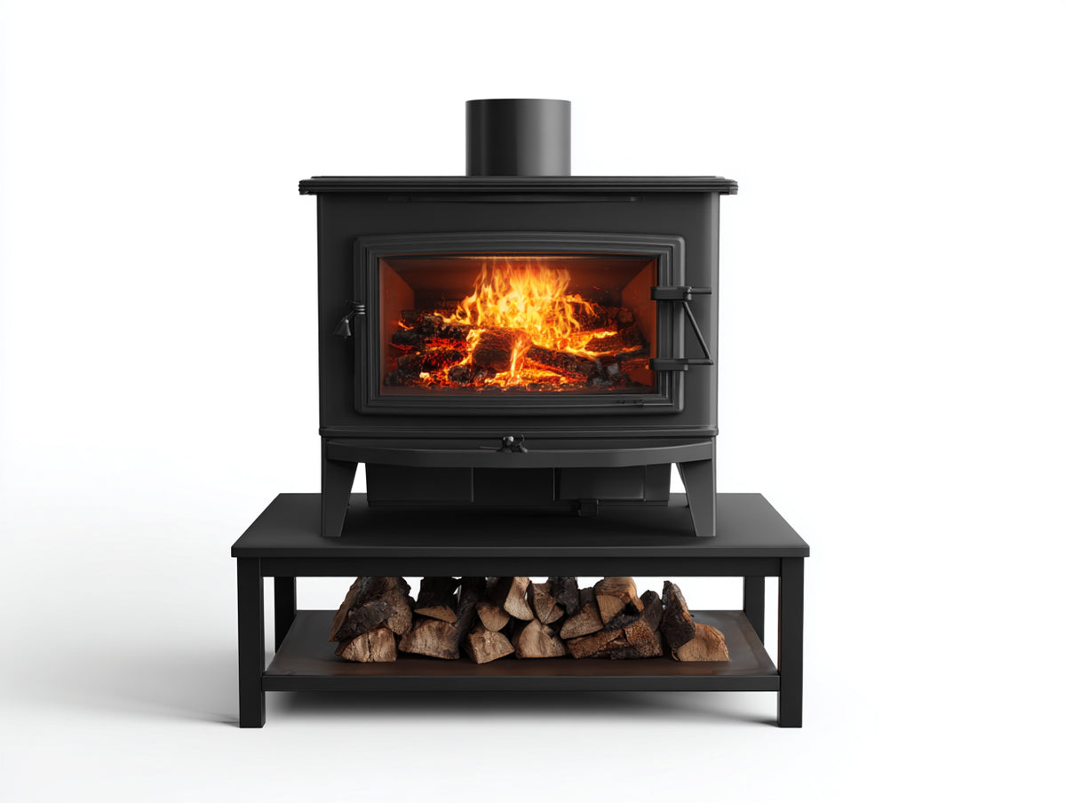 Poêle à bois acier 82x54x88 cm - noir - chauffage domestique traditionnel