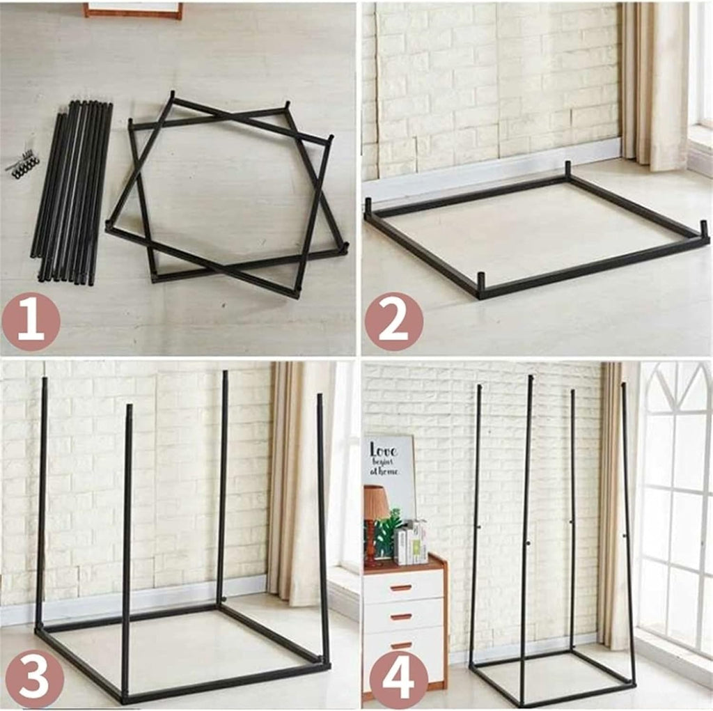 Cloison de séparation de protection de l'intimité pour chambre, camping, toilettes, vestiaire portable avec design de suspension, capacité de charge 100 kg, tissu d'ombrage épaissi, 3 tailles et 9