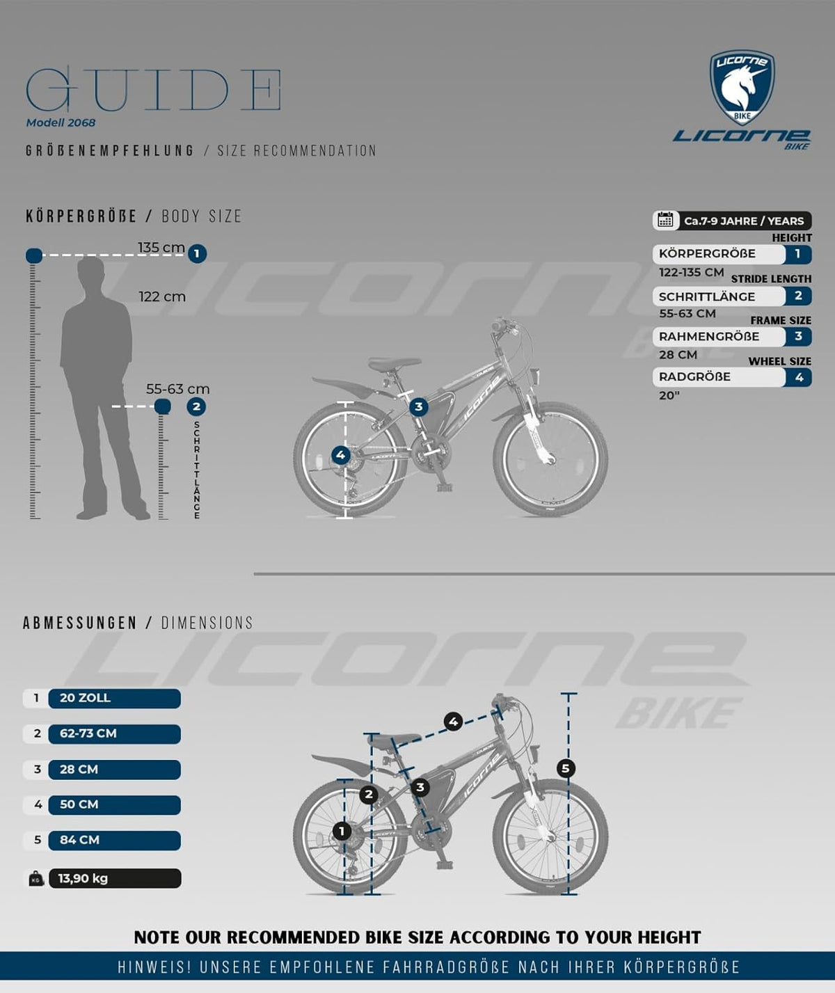 Licorne Bike Guide Vélo VTT haut de gamme pour filles, garçons, hommes et femmes Vélo avec dérailleur Shimano 21 vitesses