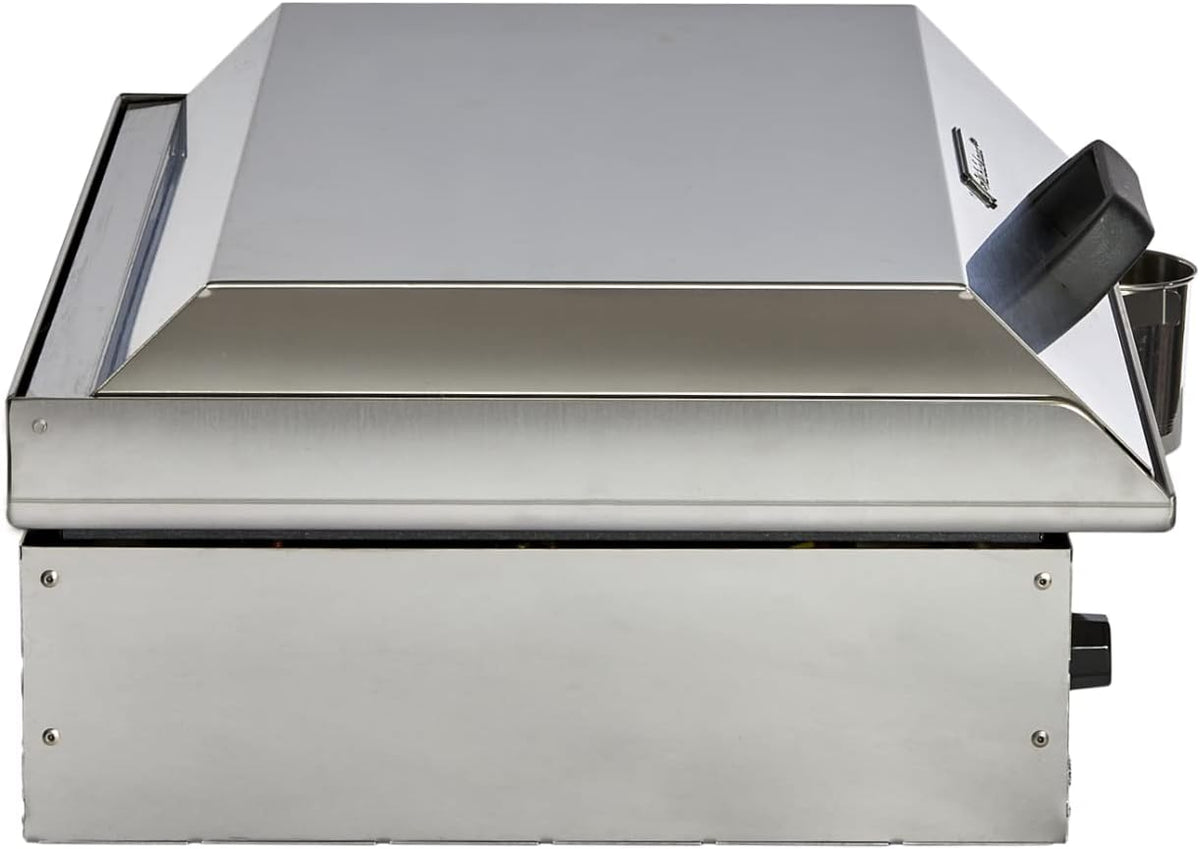 PLANCHAELEC - Pack Complet Plancha Electrique NEO E530-2400W - Chariot + Accessoires - Inox - Thermostat Réglable - 8 Personnes - Made In France - L53 X P43 X H18 cm