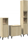 vidaXL Ensemble de Meubles de Salle de Bain 3 pcs chêne Sonoma, Armoire de Salle de Bain, Armoire de Bain, Meuble-lavabo de Salle de Bain