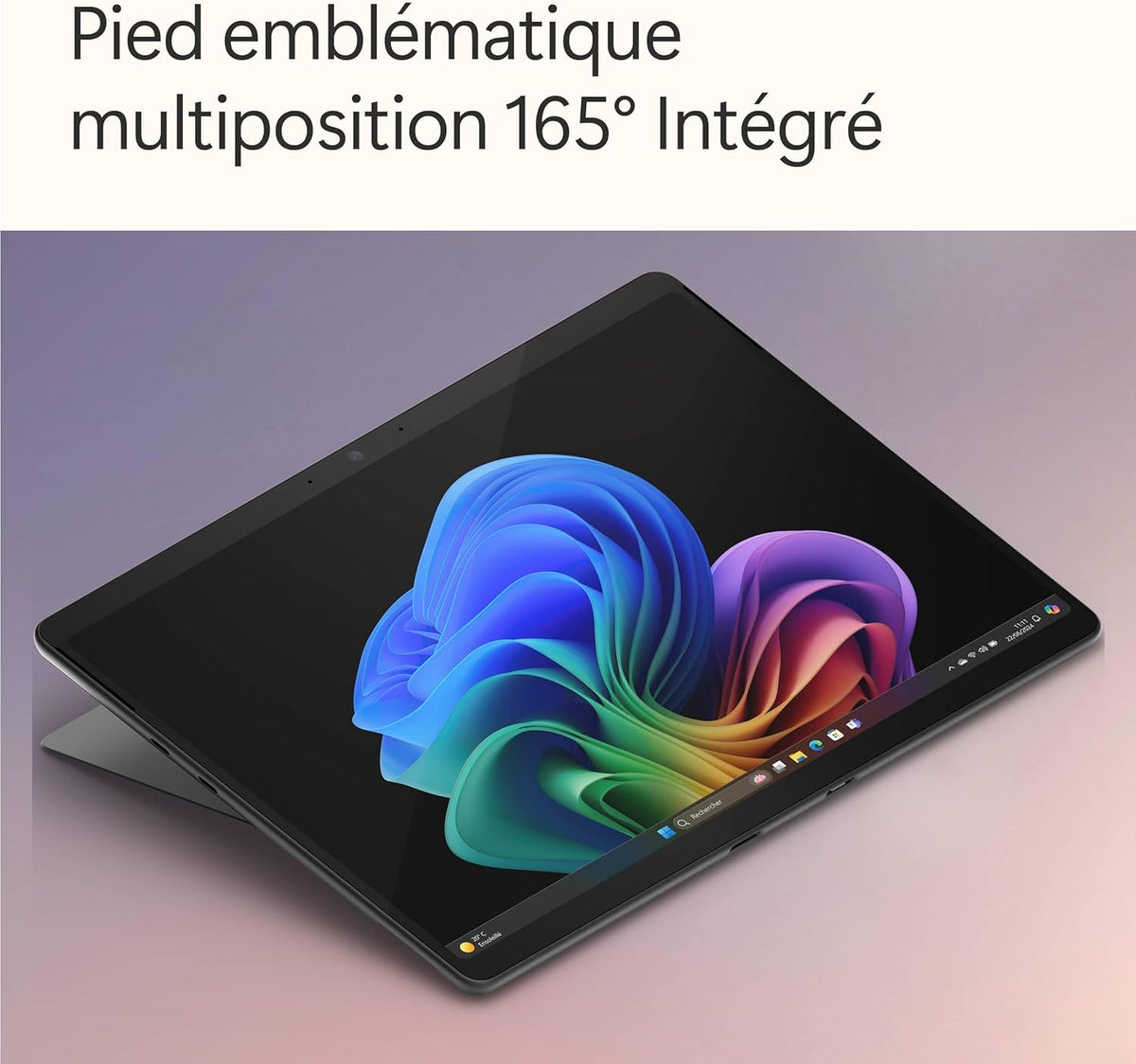 Microsoft Surface Pro Chargeur Non Inclus Copilot+ PC Ecran Tactile OLED 13 Snapdragon X Elite 16Go RAM SSD 512To Dernier Modèle, 11ème Edition Noir