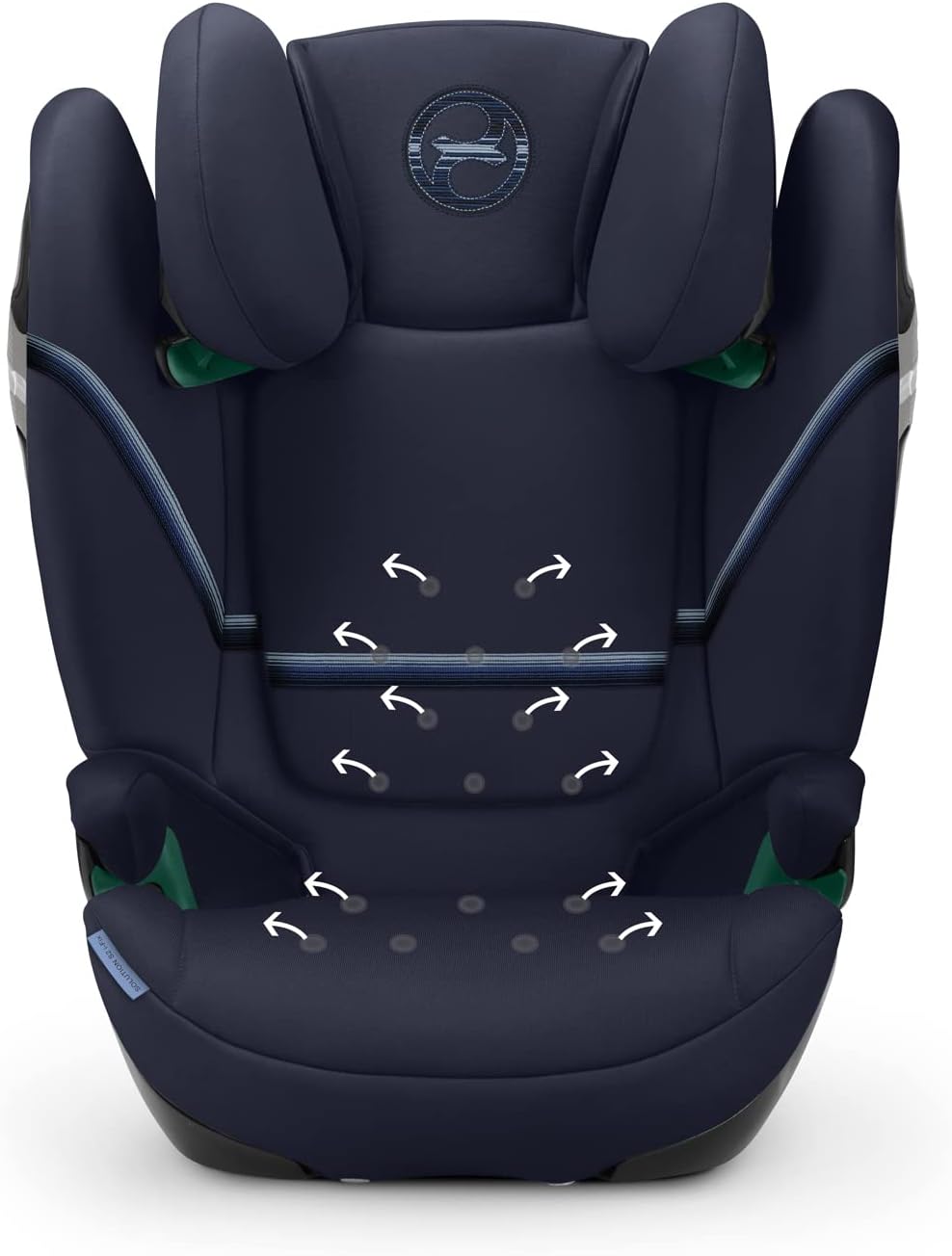 CYBEX Gold Siège Auto Solution S2 i-Fix, Pour les Voitures Avec et Sans ISOFIX, 100 - 150 cm, De 3 à 12 ans Environ (15 - 50 Kg), Ocean Blue
