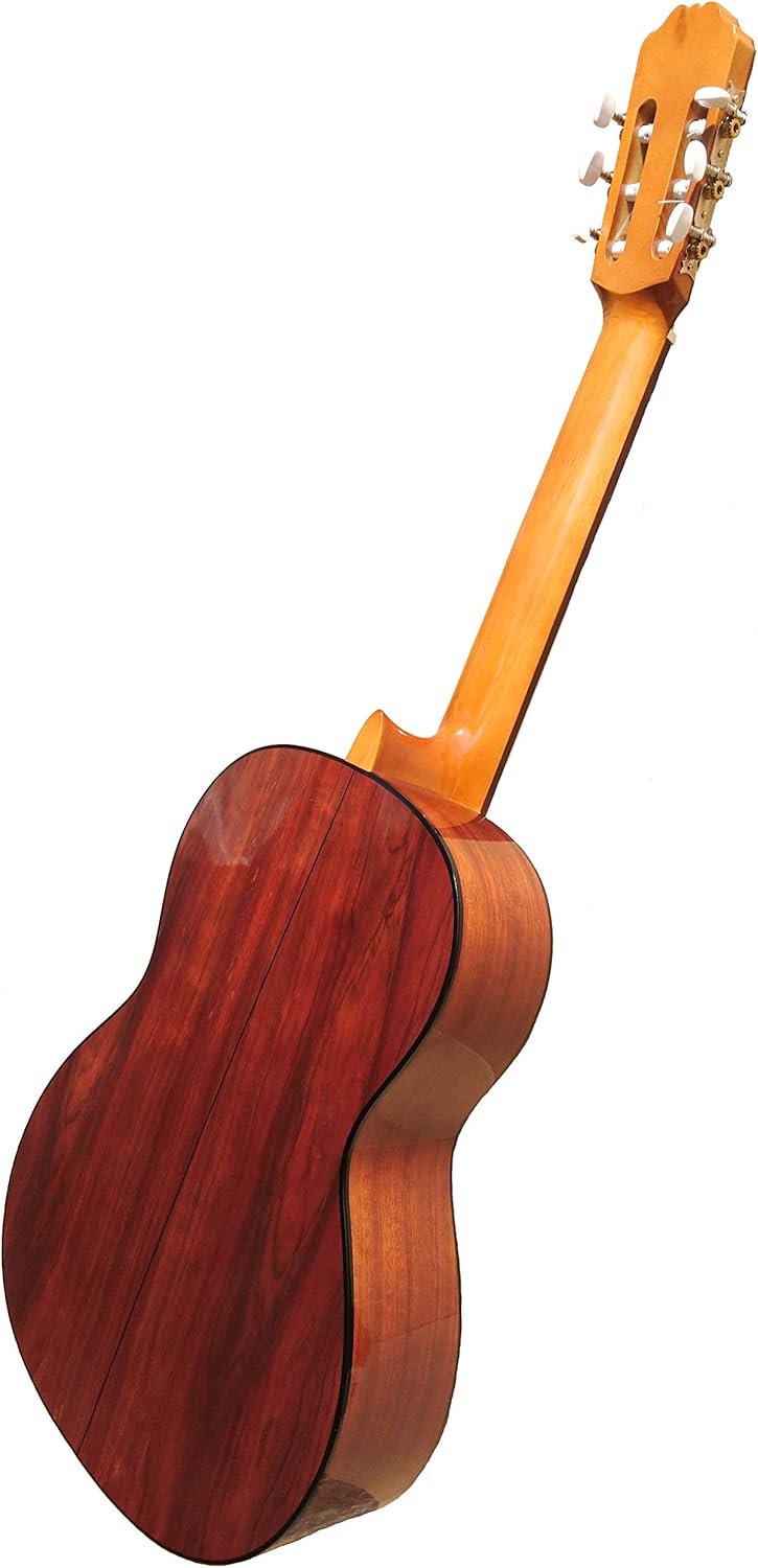 Marce Ana - Guitare Clasica espagnole d'étude Caisse Harmonica de bois de Etimoe, deux profils en noir, touche de cèdre naturel. Taille adulte
