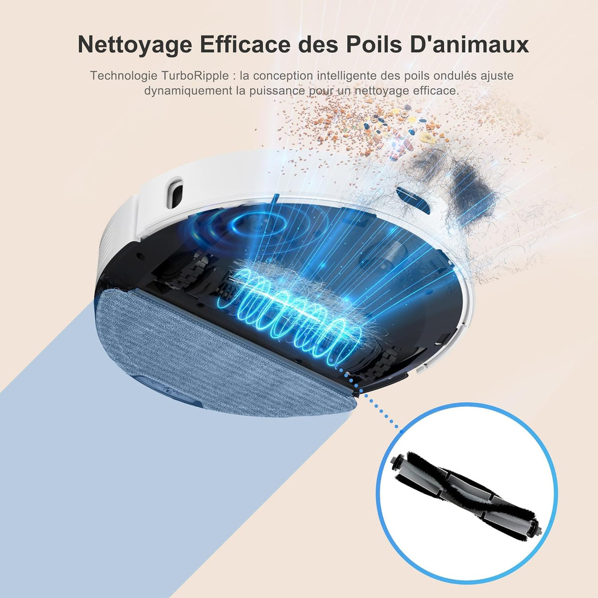 AIRROBO Robot Aspirateur Laveur avec Station, Navigation LiDAR avec Nettoyage Personnalisé, 3.5L Automatique Poussièr, Autonomie 180 Minutes, évitement d'obstacles, WiFi/App Contrôle