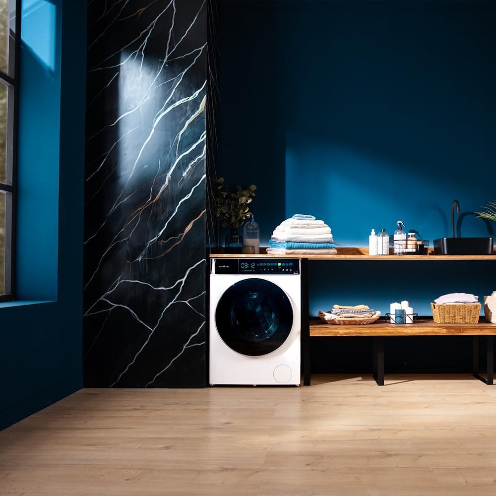 Cecotec Lave-linge 9Kg Chargement Frontal Bolero DressCode 9900 Autodose Inverter FullColor A, 1400 rpm, Écran FullColor 10,3", 16 programmes, Moteur Inverter Plus, SteamMax, Classe A, Blanc