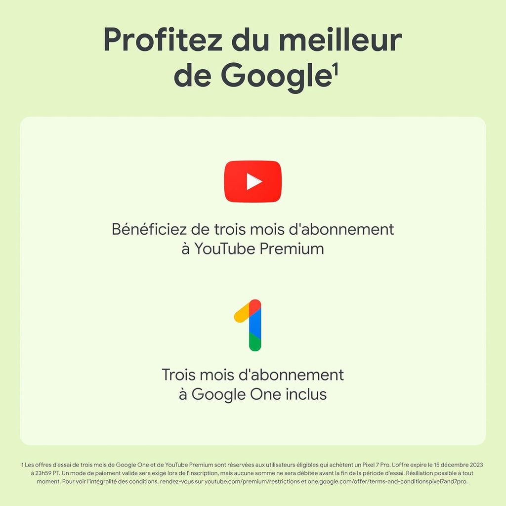 Google Pixel 7 – Smartphone Android 5G débloqué avec Objectif Grand Angle et 24 Heures d'autonomie – 128GB – Neige