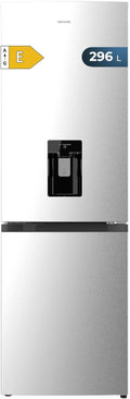 Cecotec Bolero CoolMarket Réfrigérateur Combiné 2 Portes Combi 296 DF WD Inox E. 296L, 60cm de Largeur, Fonctions FastCooling, FastFreezing et DeFrost, Intérieur LED, Distributeur d'Eau Intégré, Inox