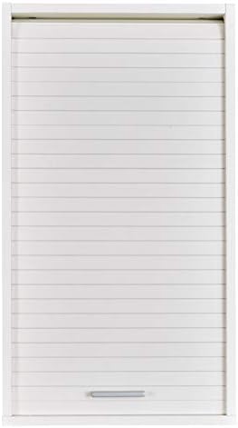 SIMMOB Meuble de Cuisine Blanc A Rideau 2 Etagères 40 x 72 x 35 cm