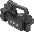 ciciglow Caméscope Numérique, Caméscope Vidéo WiFi à écran Tactile IPS de 4 Pouces avec Lumière de Remplissage à Distance pour la Photographie