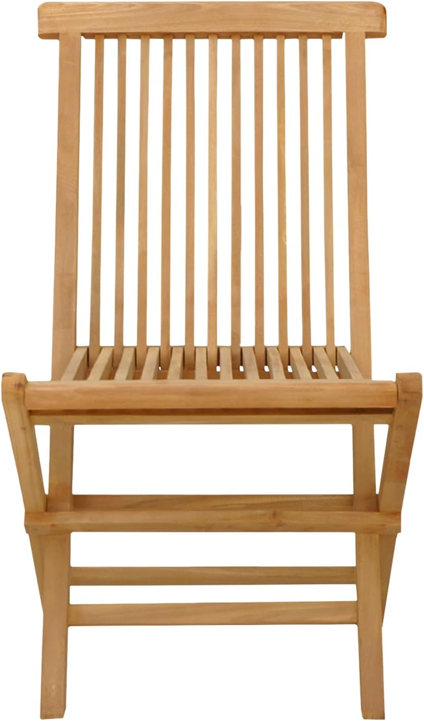 Happy Garden Lot de 8 chaises de Jardin Pliantes en Teck Lombok.