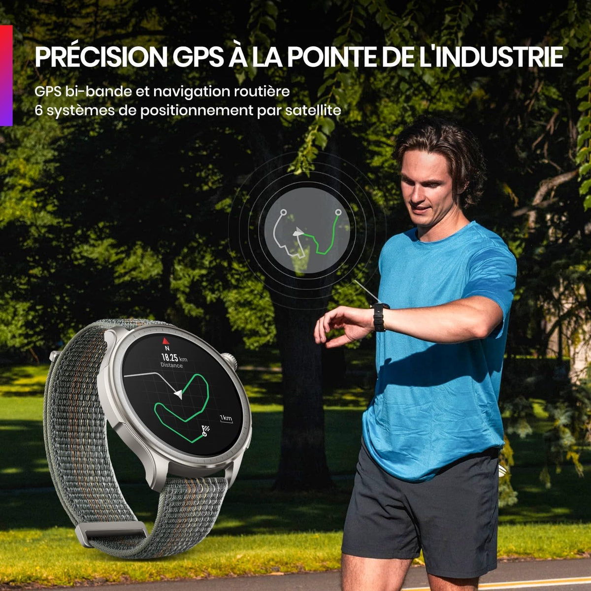 Amazfit Balance 46mm Montre Intelligente, Paiement Sans Contact NFC, de Fitness AI, Autonomie de 14 Jours, Surveillance du Sommeil et de la Santé, GPS, 150 Modes Sportifs pour Android et iPhone