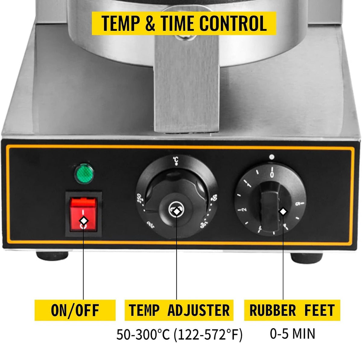 Machine à cône de gaufre de crème glacée électrique commerciale