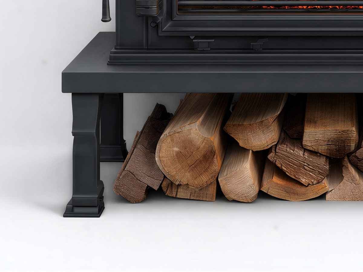 Poêle à bois acier 78x55x92 cm - noir - chauffage domestique