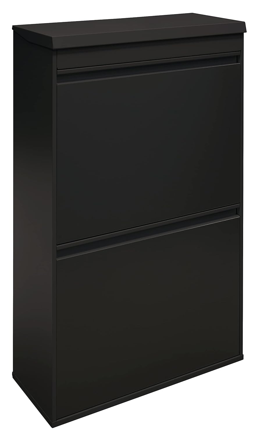 ARREGUI Top CR626-B Poubelle de recyclage en acier, poubelle de tri sélectif, 4 seaux, avec plateau supérieur multifonction, 4 x 17 L (68 L), noir