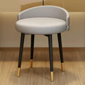 Tabouret de coiffeuse élégant et moderne gris avec pieds en métal, siège polyvalent durable pour chambre à coucher, salon, décoration d'intérieur, station de maquillage