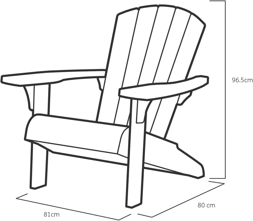 KETER Fauteuil de Jardin Adirondack - Lot de 2 - Vert